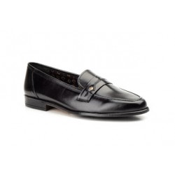 Black leather shoe