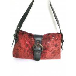 Red canvas bag with flecks