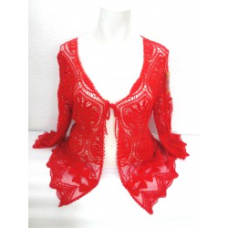Red lace bullfighter