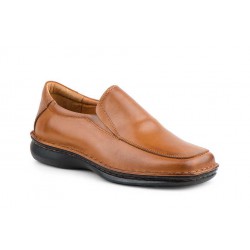 Cognac leather shoe