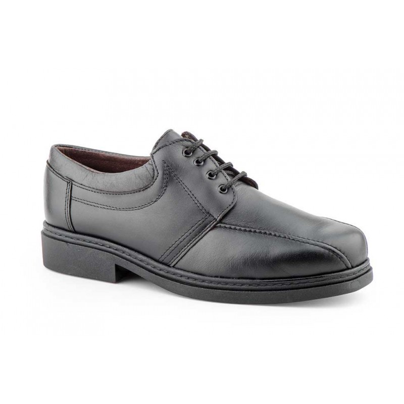 Black Shoe Man Leather, Comfortable Leather Oxford Shoe – Maximum Durability