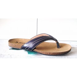 Blue leather sandal