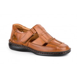 Crab leather sandal with...