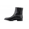 Botines de piel negro con cremallera
