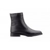 Botines de piel negro con cremallera