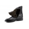 Botines de piel negro con cremallera