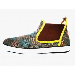 Ankle boot in multicolor wool
