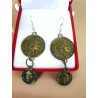 Earrings in bronze color
