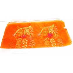 Orange organza shawl