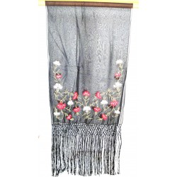 Black chiffon shawl