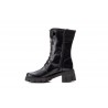 Bota de piel negra