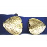 Elastic belt decorated in golden hearts
