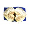 Elastic belt decorated in golden hearts