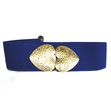 Elastic belt decorated in golden hearts