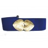 Elastic belt decorated in golden hearts