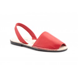Menorquina  red leather sandal