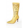 Matador 502990 Openwork beige leather boots thin heel