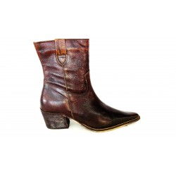 Cowboy brown leather ankle...