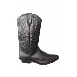 Leather western boots in...