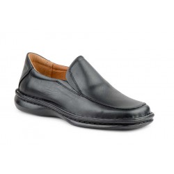 Black leather shoe large size