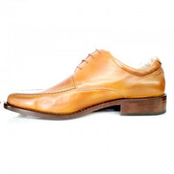 Zapato de piel cuero con cordones, Suela de Cuero, Cordones, Almasa