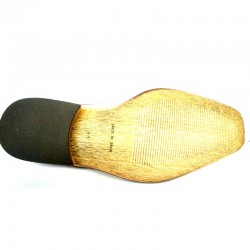 Luisetti Zapato de piel beige con cordones, interior de piel, suela de cuero