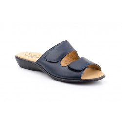 3474 Sandalia de piel con velcro, planta de  gel y ligero