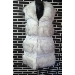 White Synthetic fur vest...