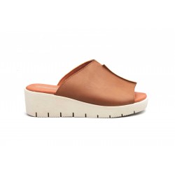 Bronw,Black and red Leather clogs, comfort insole, rubber sole