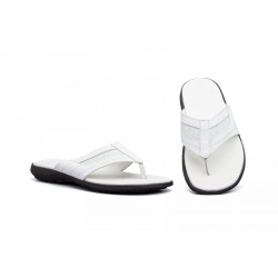 IBERICO 3021 White Leather sandal type shovel, leather inner, gel insole, rubber sole, non slip.