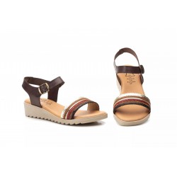 209 Leather wedge sandals, gel insole, soft, non slip