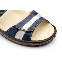 5050 Sandalia de piel cuero, velcros, plantilla confort extraible, suela antideslizante