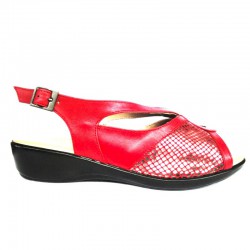 MIBA 481 Leather sandal red...