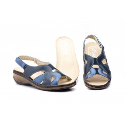 5150 Leather leather sandal with velcro strap and removable insole, non-slip