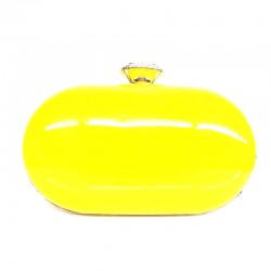 Shell bag in yellow patent...