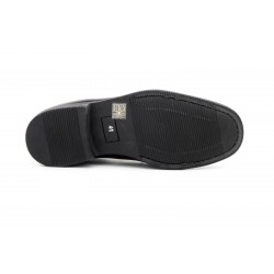 Ibérico 2781 Very comfortable black leather shoe with elasticated sides and stitched rubber sole, width 12