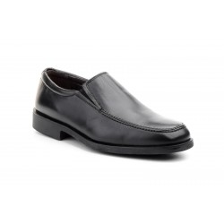 Ibérico 2781 Very comfortable black leather shoe with elasticated sides and stitched rubber sole, width 12
