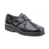 Ibérico 455 Zapato de piel negro muy cómodo, cierre de velcro, tallas normales y especiales