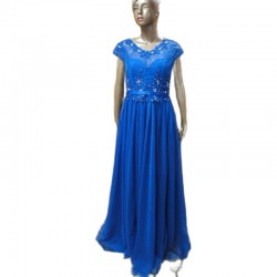 Long blue dress with tulle...