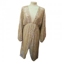 Sequined dress gold  long...