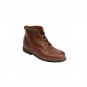 0123 Botines de piel marrones, campista, con cordones, suela antideslizante