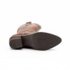 940 Boot  skin  straight heel, zipper closure, rubber sole.