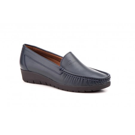 Par y Medio 17001 leather moccasin, rubber sole, double sole, flexible, non slip, 24 hours style
