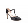 518 Black Heeled Shoes Women Voga