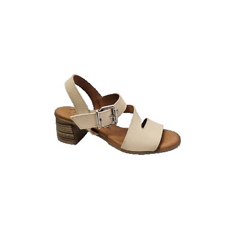 RODRI 2403 Leather heel sandal, comfort insole, non-slip