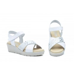 3136  Leather wedge sandals, gel insole, non-slip