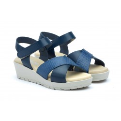 3135  Leather wedge sandals, gel insole, non-slip