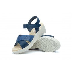 3135 Sandalia de piel  con velcro, planta de gel, antideslizante