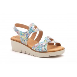 455  Leather wedge sandals, gel insole, non-slip