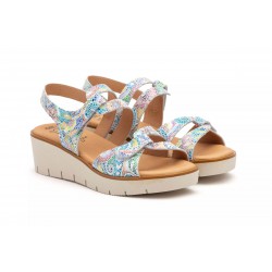 455  Leather wedge sandals, gel insole, non-slip